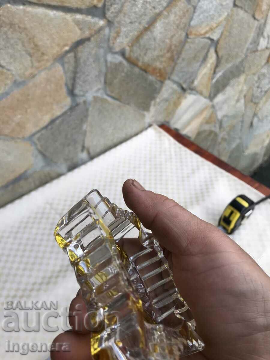 THICK GLASS ASHTRAY EMBOSSED FROM THE 70'S - 5