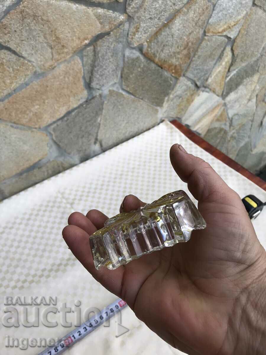 THICK GLASS ASHTRAY EMBOSSED FROM THE 70'S - 6