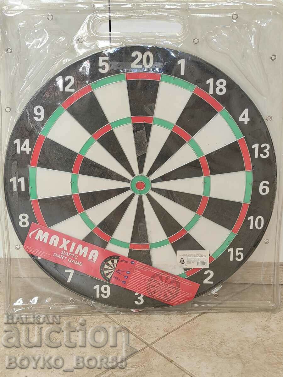 Joc Darts Maxima - 41 cm, 10 săgeți, față-verso