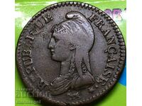 France 1 Decim LaN 6 (1797-1798) 20.25g Bronze