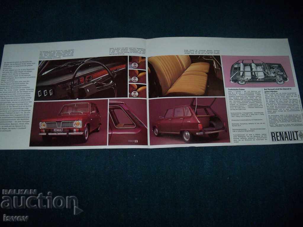 Two old advertising brochures for Renault 4 and Renault 6 - 6 Two old advertising brochures for Renault 4 and Renault 6 - 6