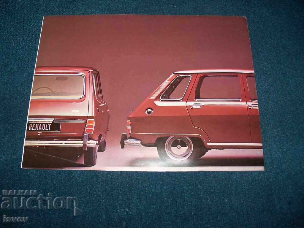 Two old advertising brochures for Renault 4 and Renault 6 - 7 Two old advertising brochures for Renault 4 and Renault 6 - 7