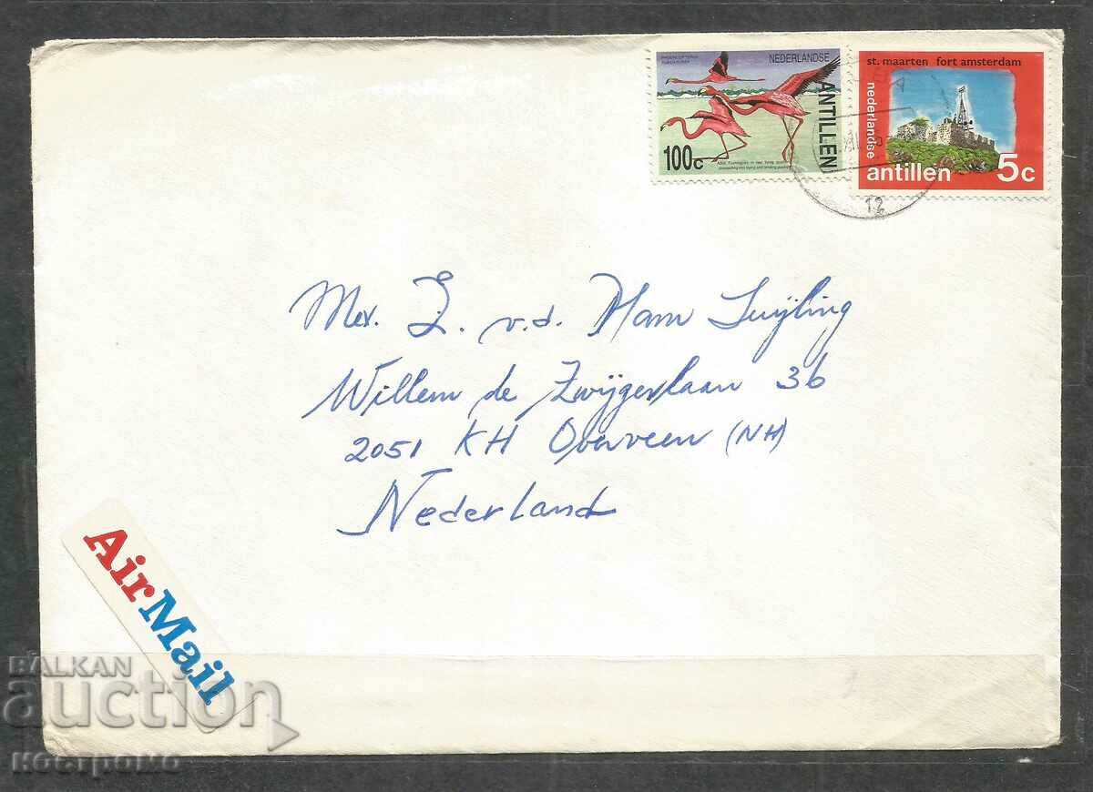Air mail cover traveled from Aruba to Nederland  - A 659
