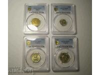 Lot de 4 monede PCGS 1988