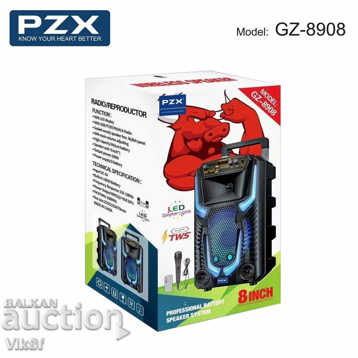 Delivery of Karaoke Speaker PZX GZ-8908, 8 ", Bt, USB, FM, SD Card, Aux Delivery of Karaoke Speaker PZX GZ-8908, 8 ", Bt, USB, FM, SD Card, Aux