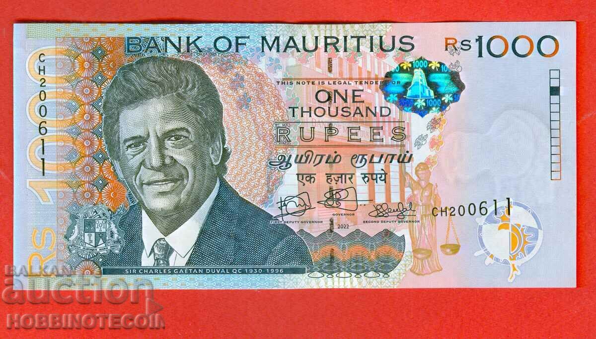 MAURITIUS MAURITIUS 1000 1000 Rupees issue issue 2022 UNC