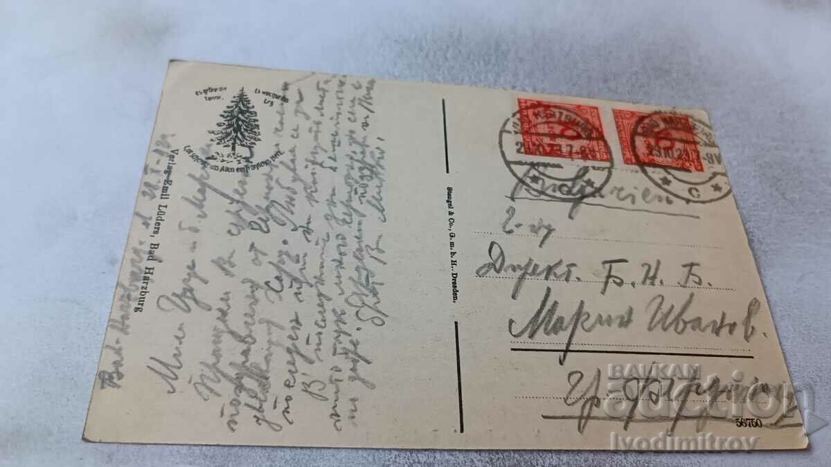 Postcard Bad Harzburg Raeck's Radau-Terrasse 1923 with price 2.35 BGN | € 1.20