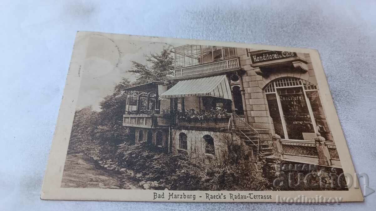 Carte poștală Bad Harzburg Raeck's Radau-Terrasse 1923