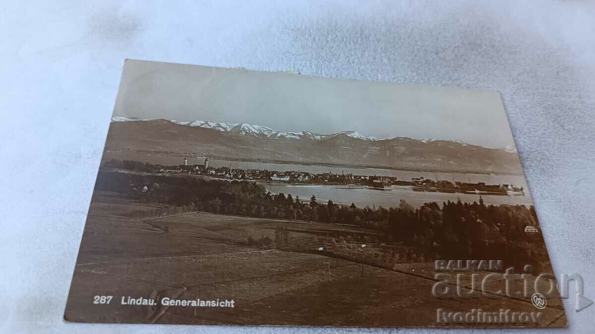 Carte poștală Lindau Generalansicht 1923