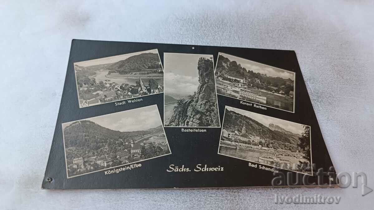 Пощенска картичка Sachs. Schiveiz