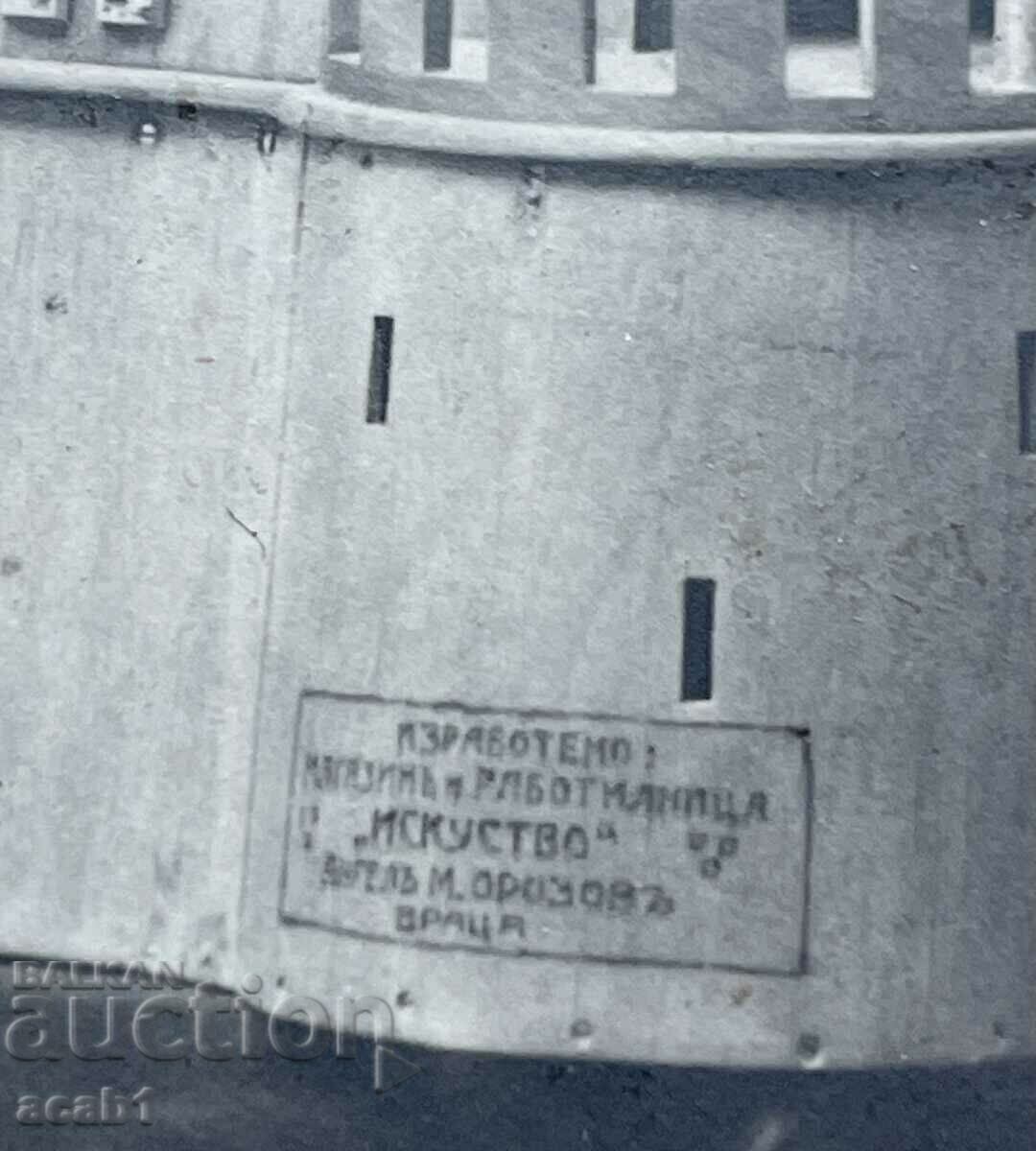 Auction Card with the wooden model of "Veslets" Angel Orozov Hut Auction Card with the wooden model of "Veslets" Angel Orozov Hut