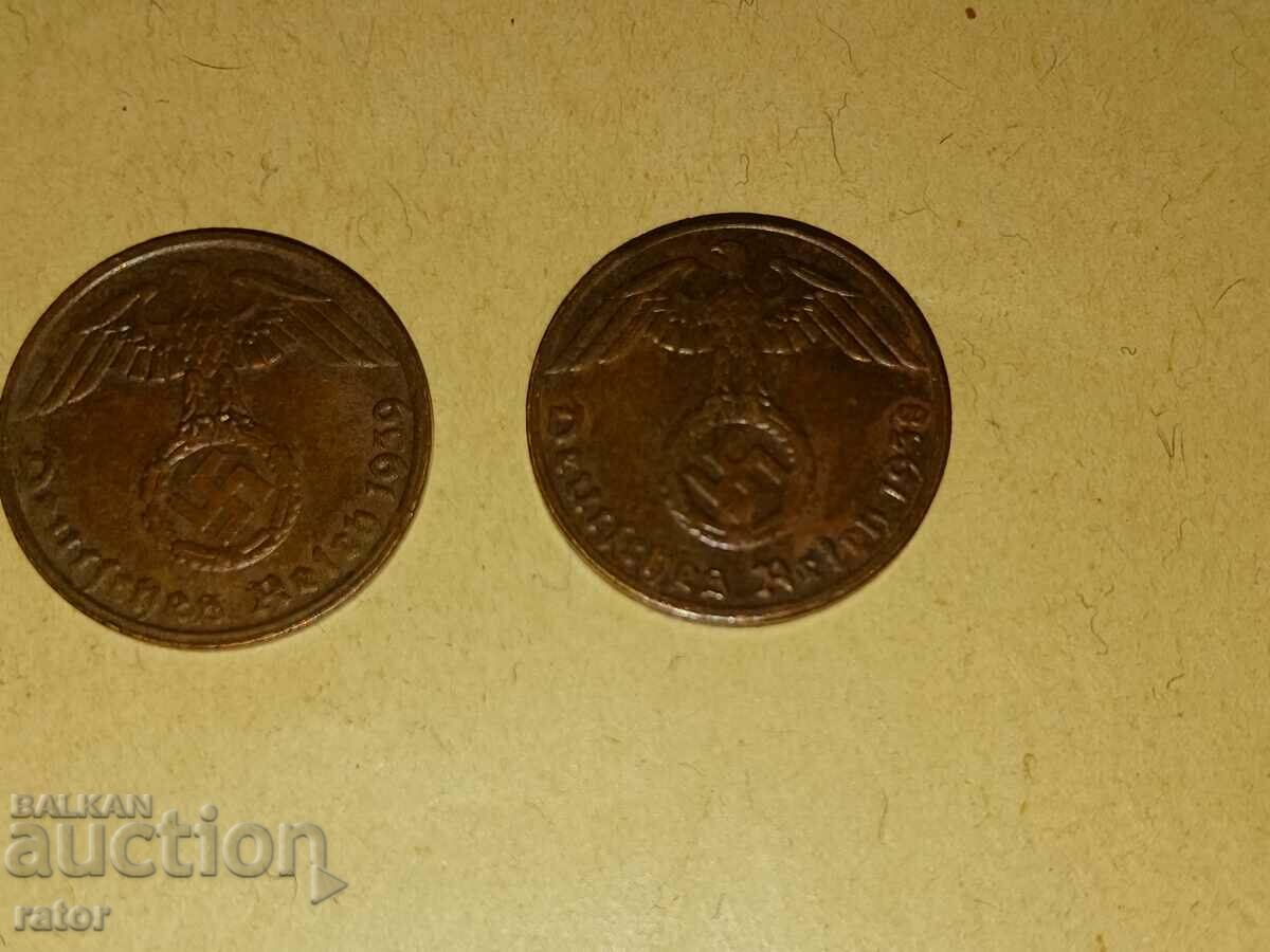 Auction 1 pfennig 1937, 1938 and 1939. Germany, Third Reich - 3 pcs Auction 1 pfennig 1937, 1938 and 1939. Germany, Third Reich - 3 pcs