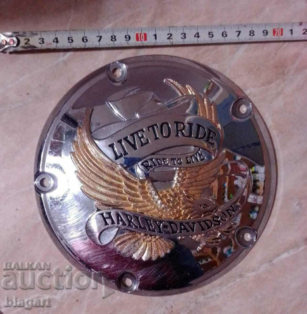 "Harley Davidson" - bronze, emblem