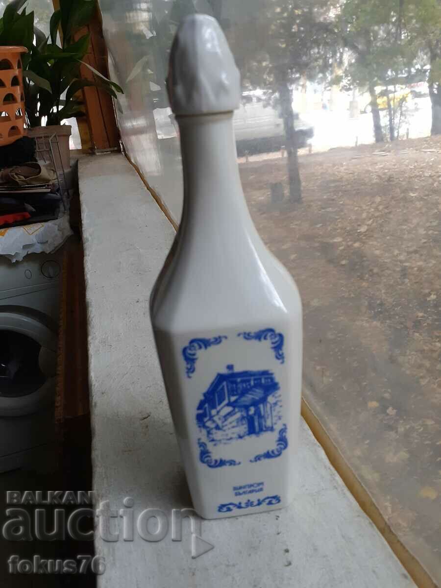 Old porcelain mastic bottle - Vinprom - empty with price 70.00 BGN | € 35.79 Old porcelain mastic bottle - Vinprom - empty with price 70.00 BGN | € 35.79
