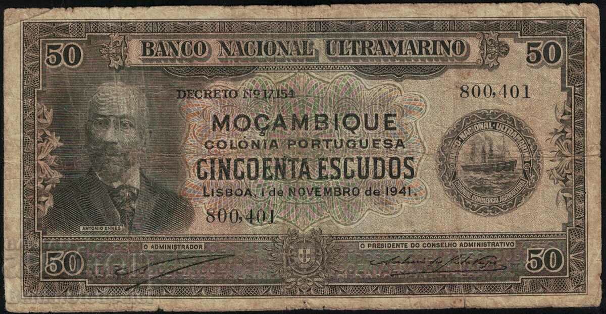 Mozambique 50 Escudos 1941 Pick 86 Ref 0401