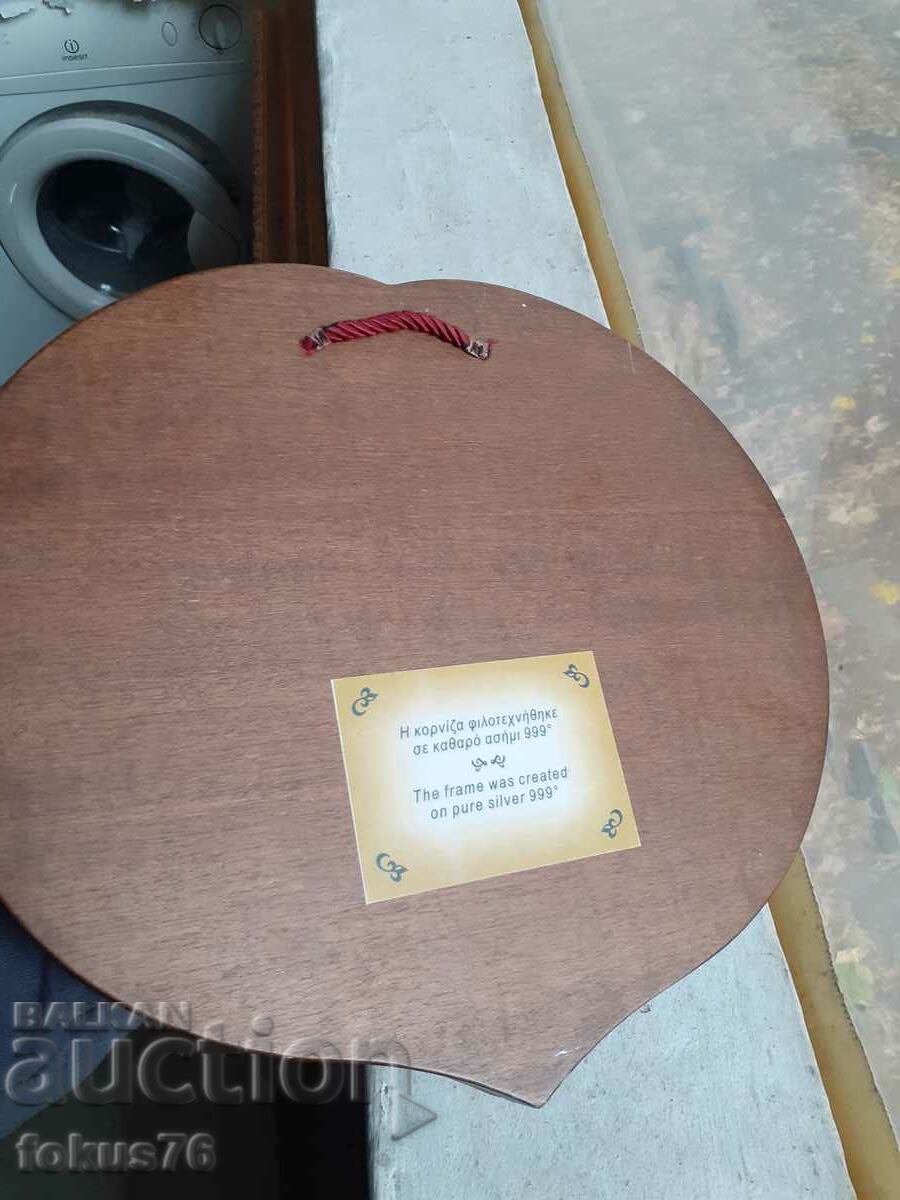 Μοναδικό ασημένιο εικονίδιο σε κουτί καρδιά με πιστοποιητικό - 5