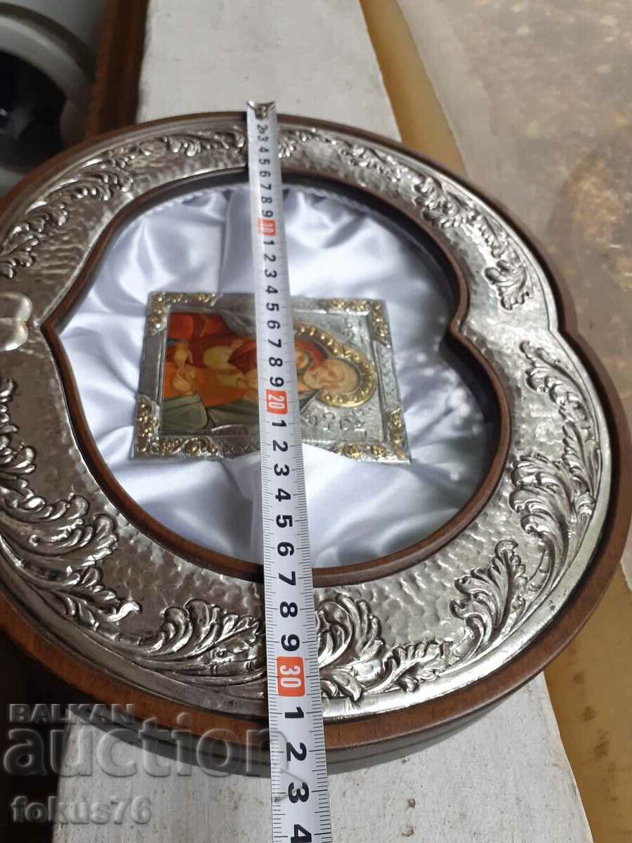 Μοναδικό ασημένιο εικονίδιο σε κουτί καρδιά με πιστοποιητικό - 7