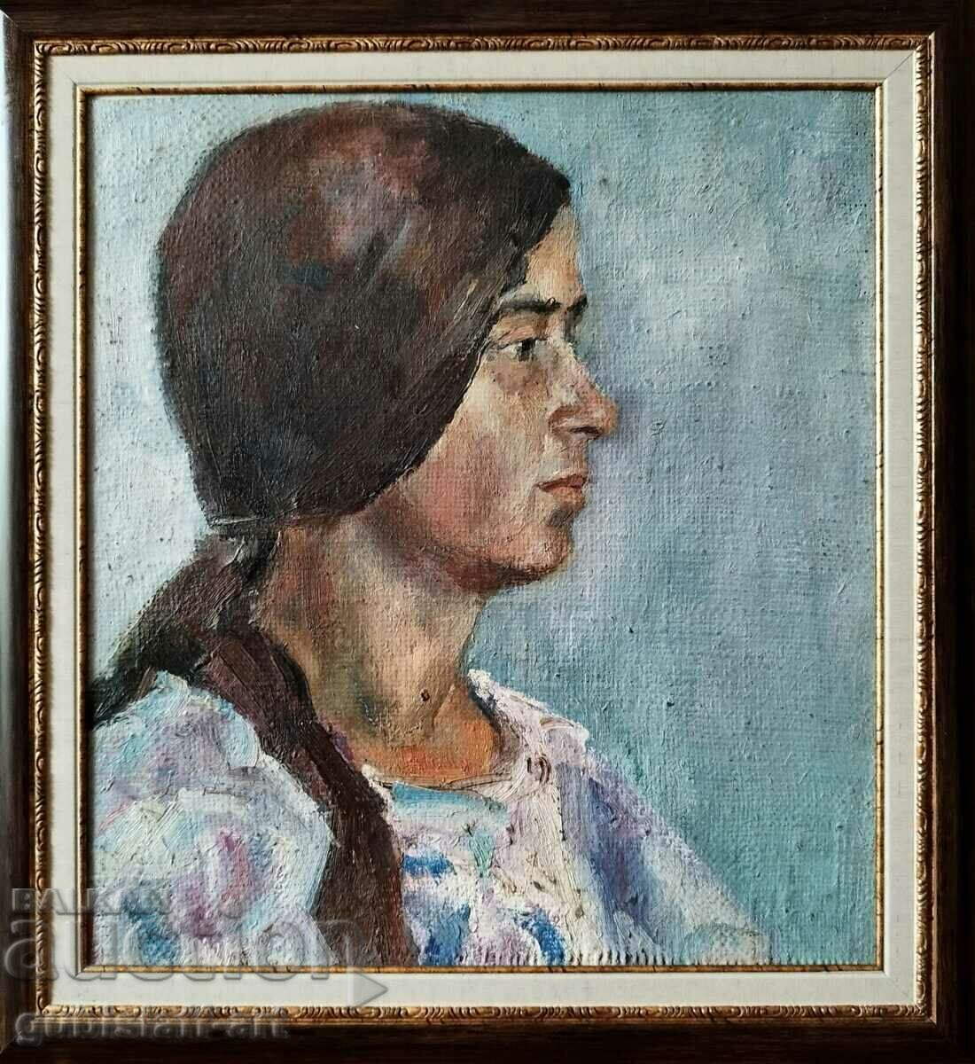 Painting, female portrait, BZC