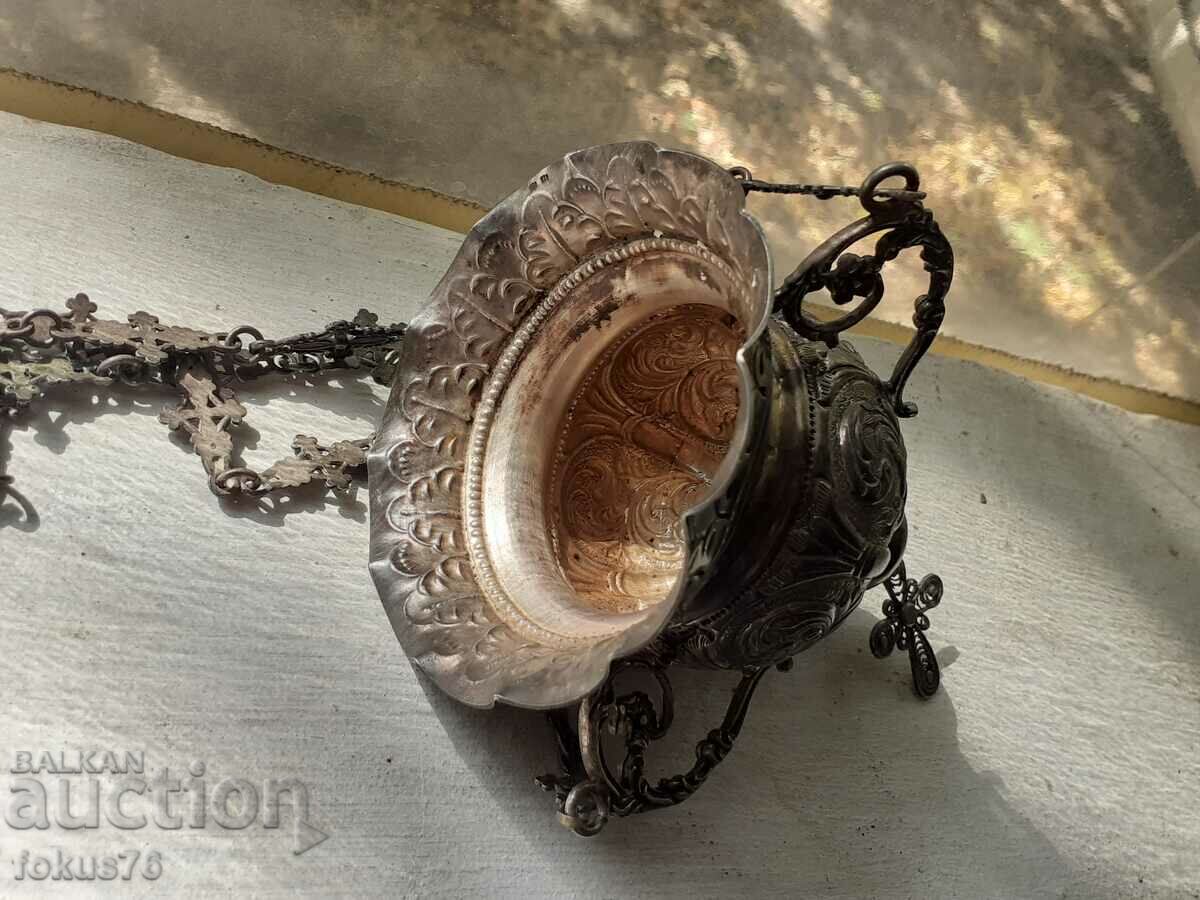 Auction Unique silver lamp religion cross Auction Unique silver lamp religion cross