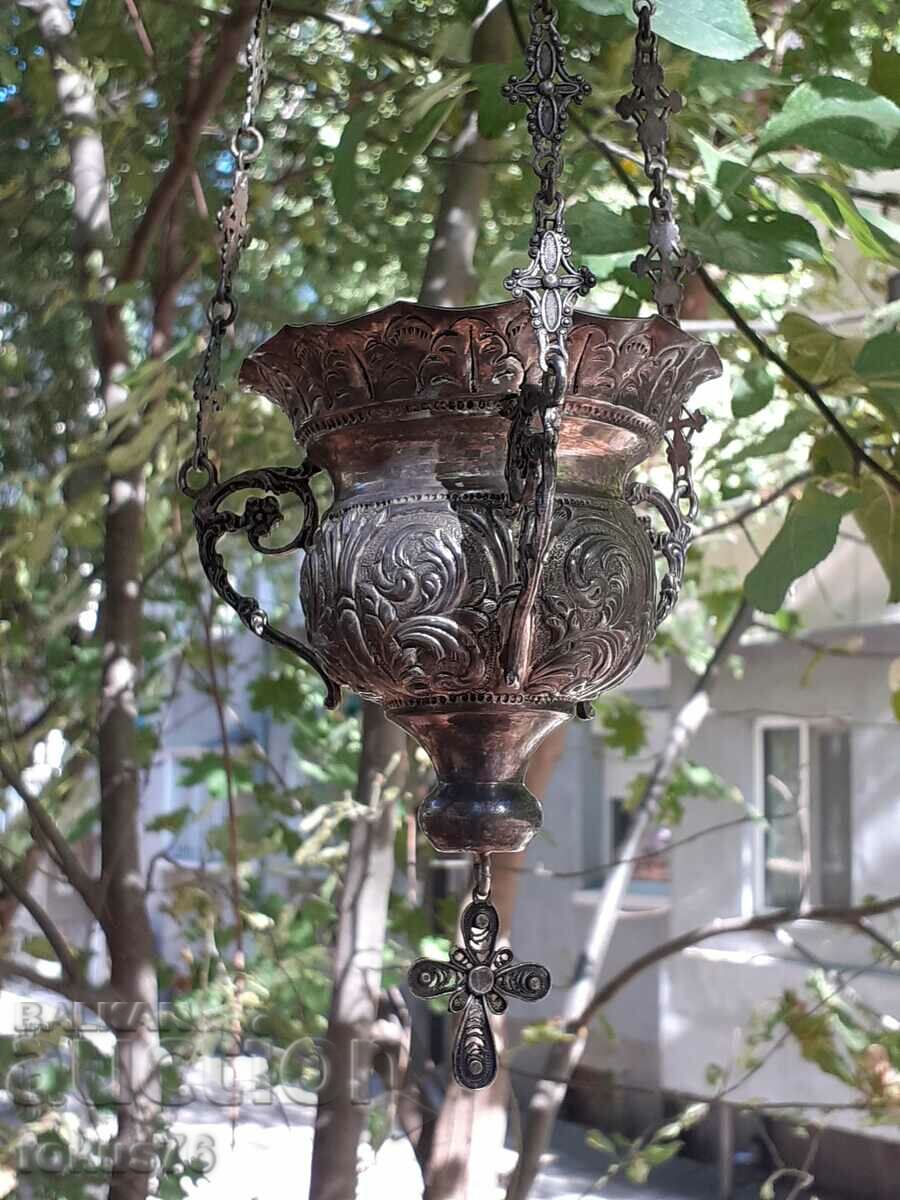 Unique silver lamp religion cross
