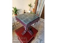 Wonderful antique solid wood buffet with marble top