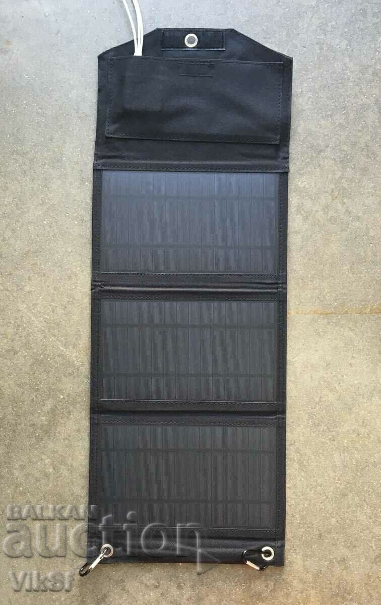 Πτυσσόμενο ηλιακό πάνελ, 21 W, απευθείας φόρτιση από τον ήλιο