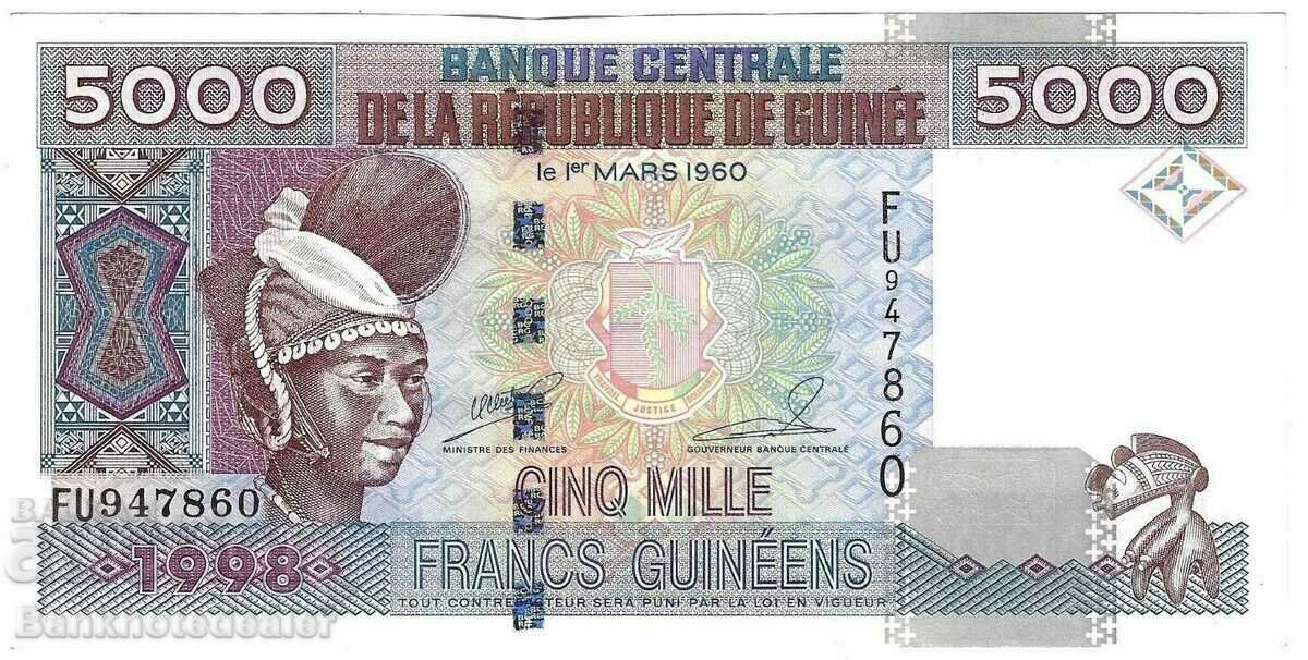 Guinea Republic 5000 Francs 1998 Pick 38 ref 7860