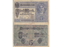 tino37- GERMANY - 5 STAMPS - 1917- F