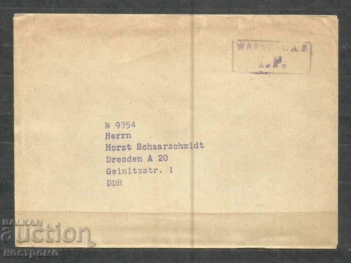 Rare Old cover Poland traveled to DDR - A 685