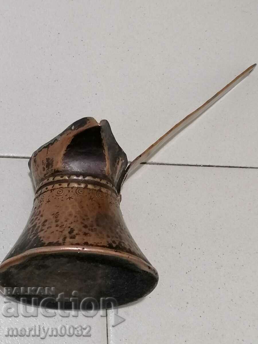 Old tinned copper cezve, coffee pot, copper, copper vessel - 5 Old tinned copper cezve, coffee pot, copper, copper vessel - 5