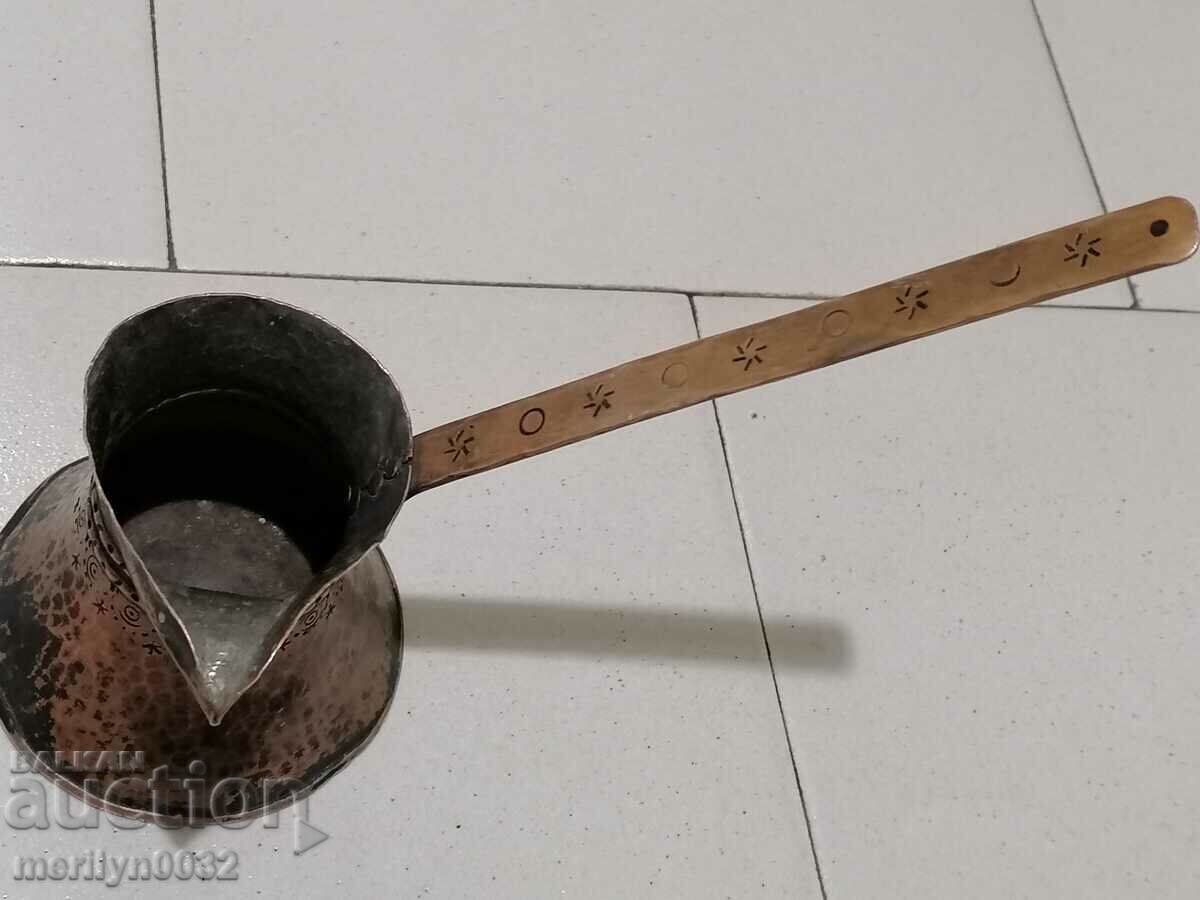 Old tinned copper cezve, coffee pot, copper, copper vessel - 6 Old tinned copper cezve, coffee pot, copper, copper vessel - 6