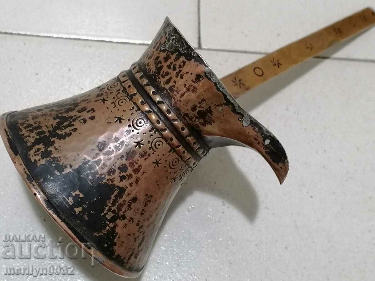 Old tinned copper cezve, coffee pot, copper, copper vessel - 7 Old tinned copper cezve, coffee pot, copper, copper vessel - 7