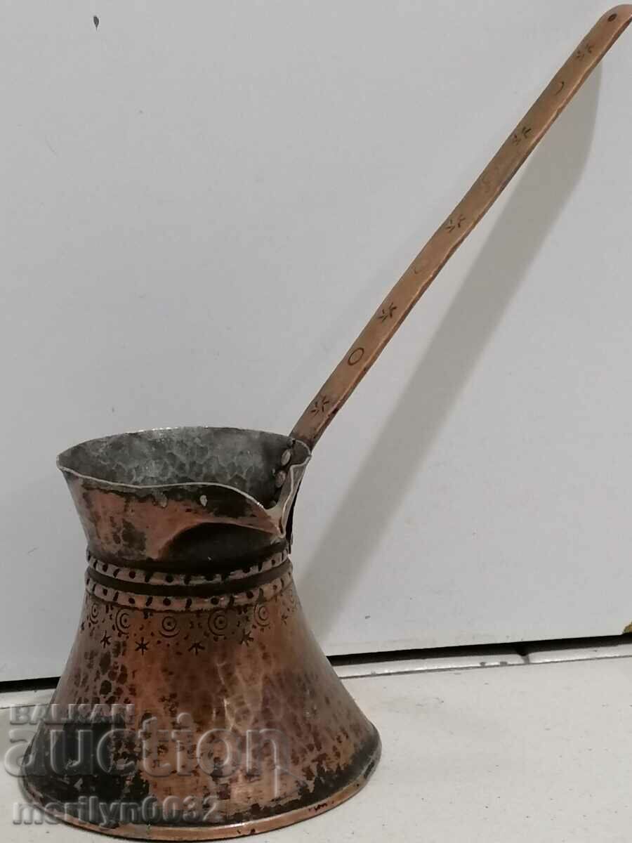 Old tinned copper cezve, coffee pot, copper, copper vessel