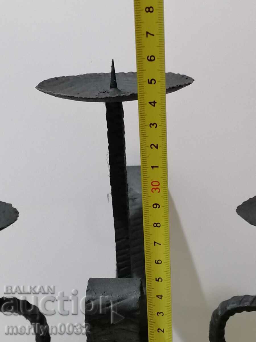 Delivery of Old wrought iron candlestick lamp