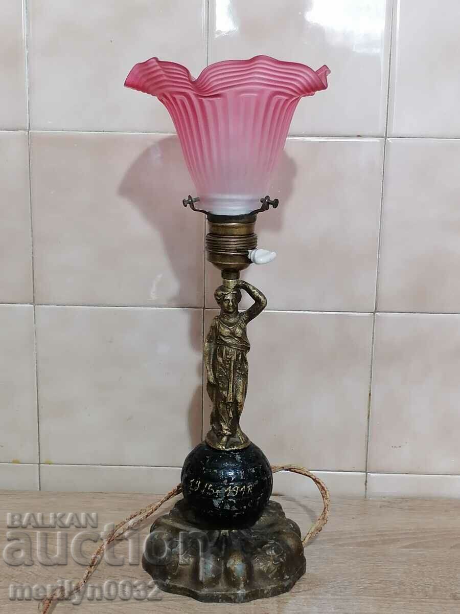 Officer's lamp made from grenade WW1 soldier craft - 6 Officer's lamp made from grenade WW1 soldier craft - 6