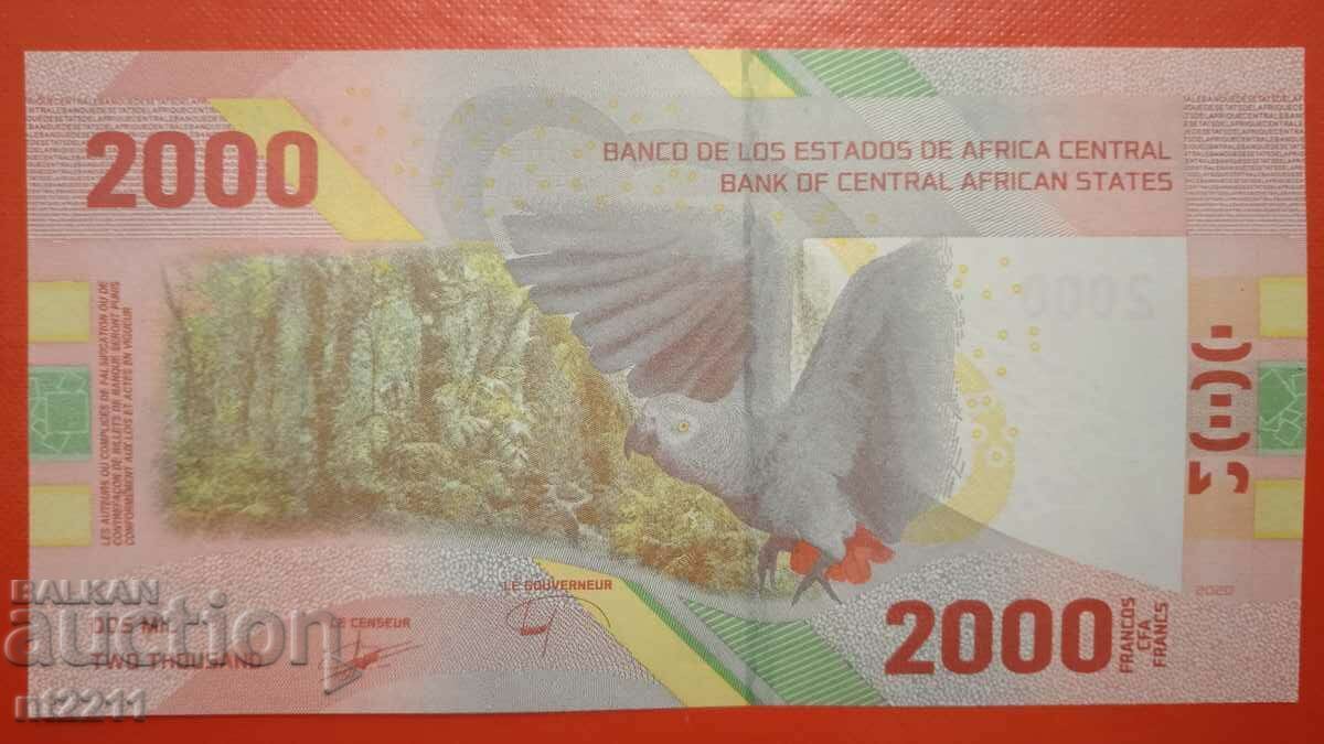 Banknote 2000 francs Central African States with price 25.99 BGN | € 13.29 Banknote 2000 francs Central African States with price 25.99 BGN | € 13.29