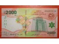 Банкнота 2000 франка Централно Африкански Щати