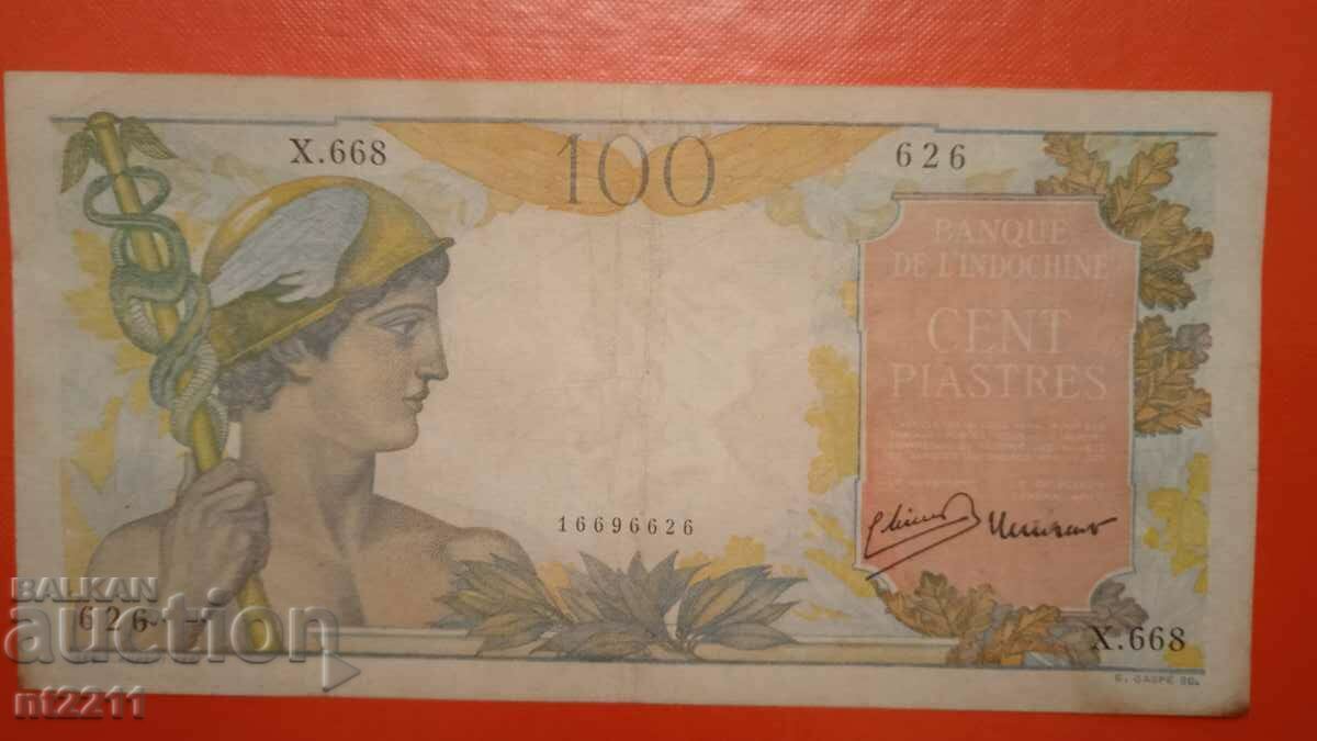 Банкнота 100 пиастри Френски Индокитай