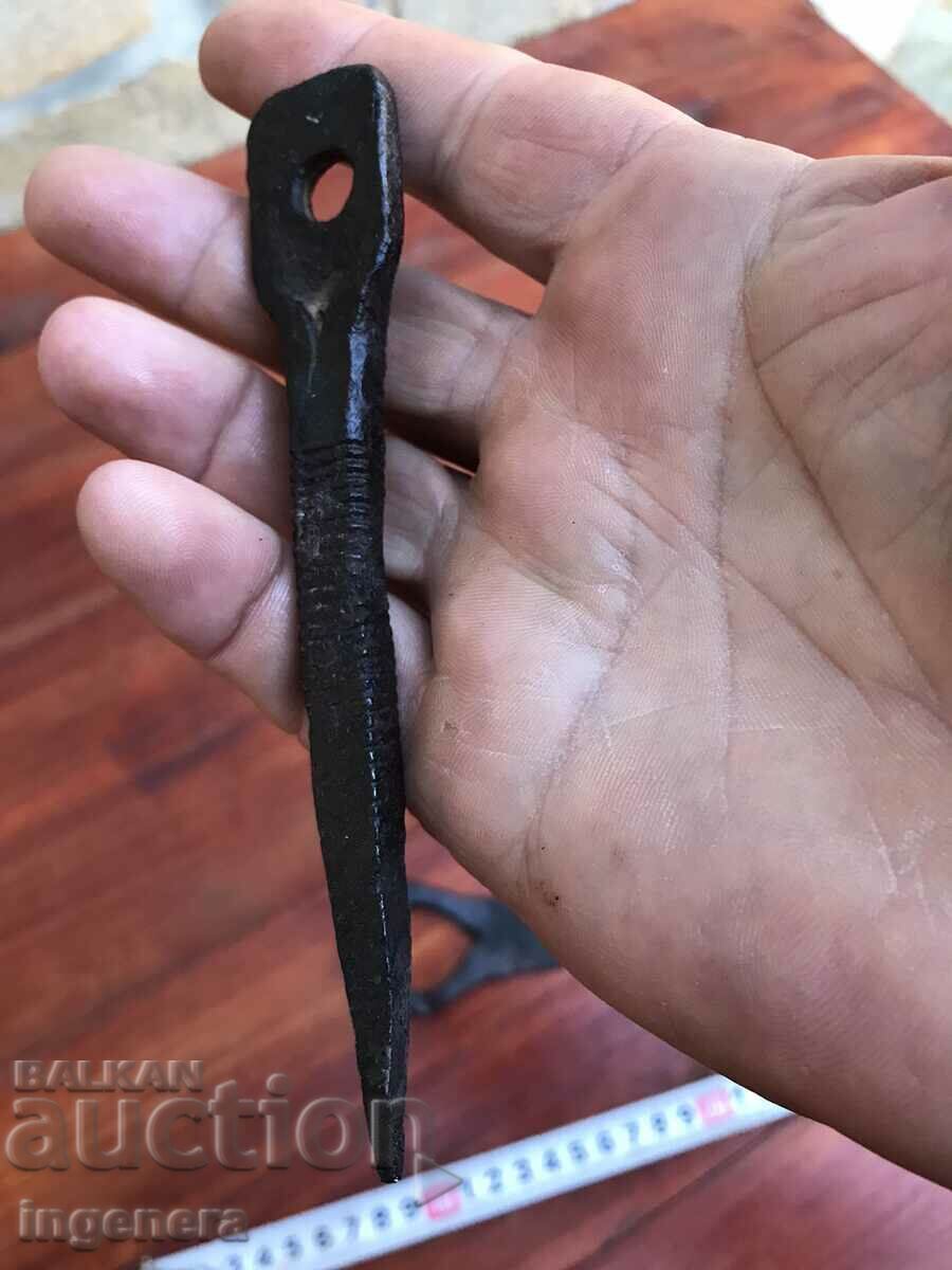 OLD WROUGHT IRON DOOR LATCH SET-3 PIECES - 6 OLD WROUGHT IRON DOOR LATCH SET-3 PIECES - 6