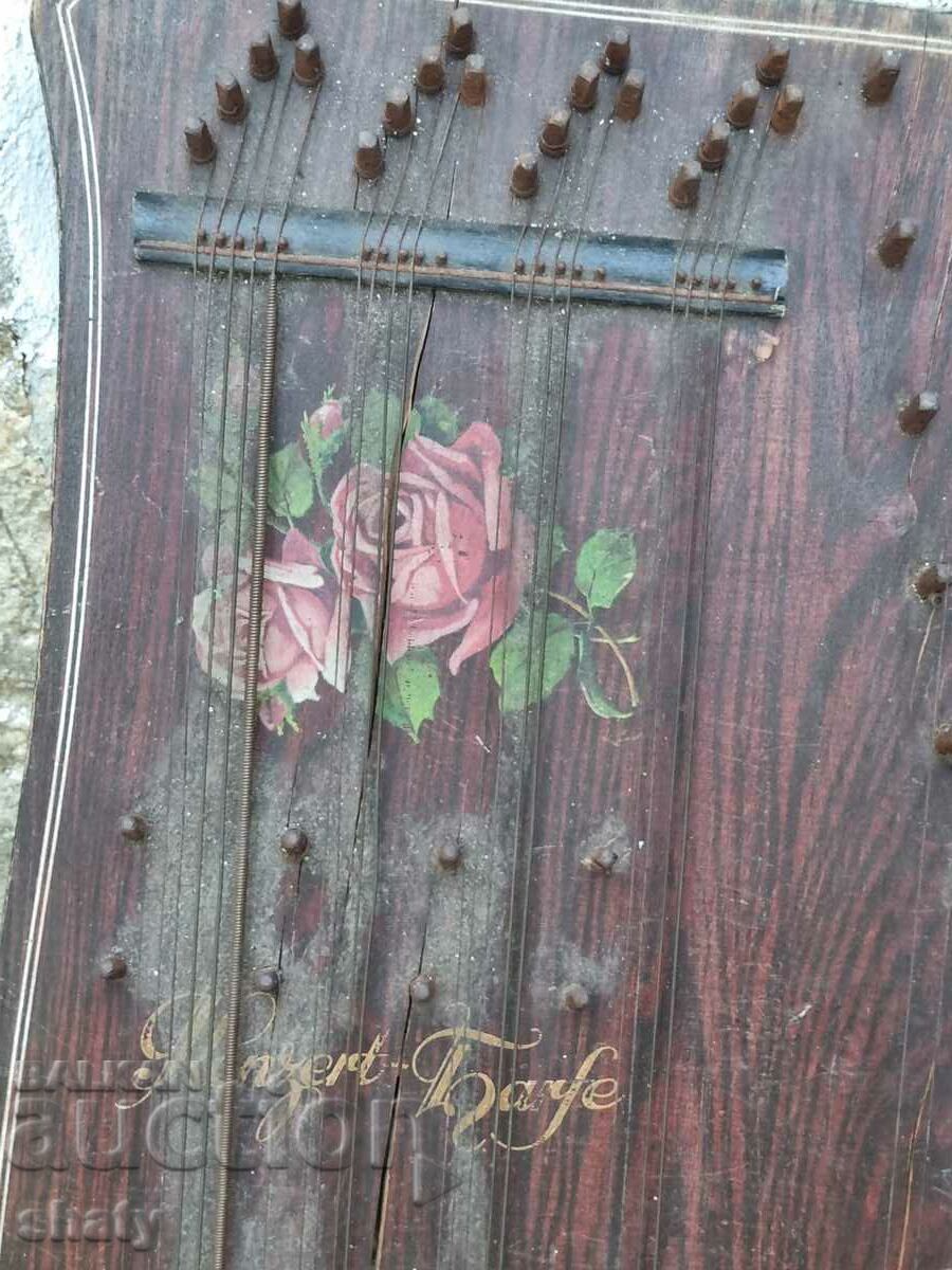 Auction  Old big zither. Guitar,
