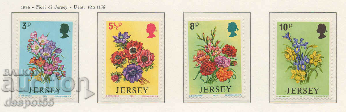 1974. Jersey. Spring flowers.