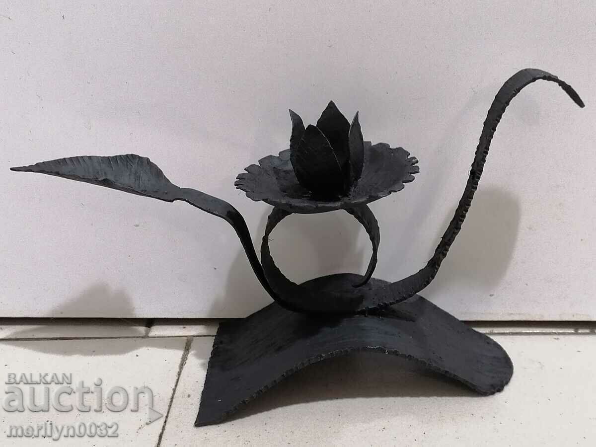 Παλιό λαμπτήρα κηροπήγιο από σφυρήλατο σίδερο με τιμή 38.00 BGN | € 19.43