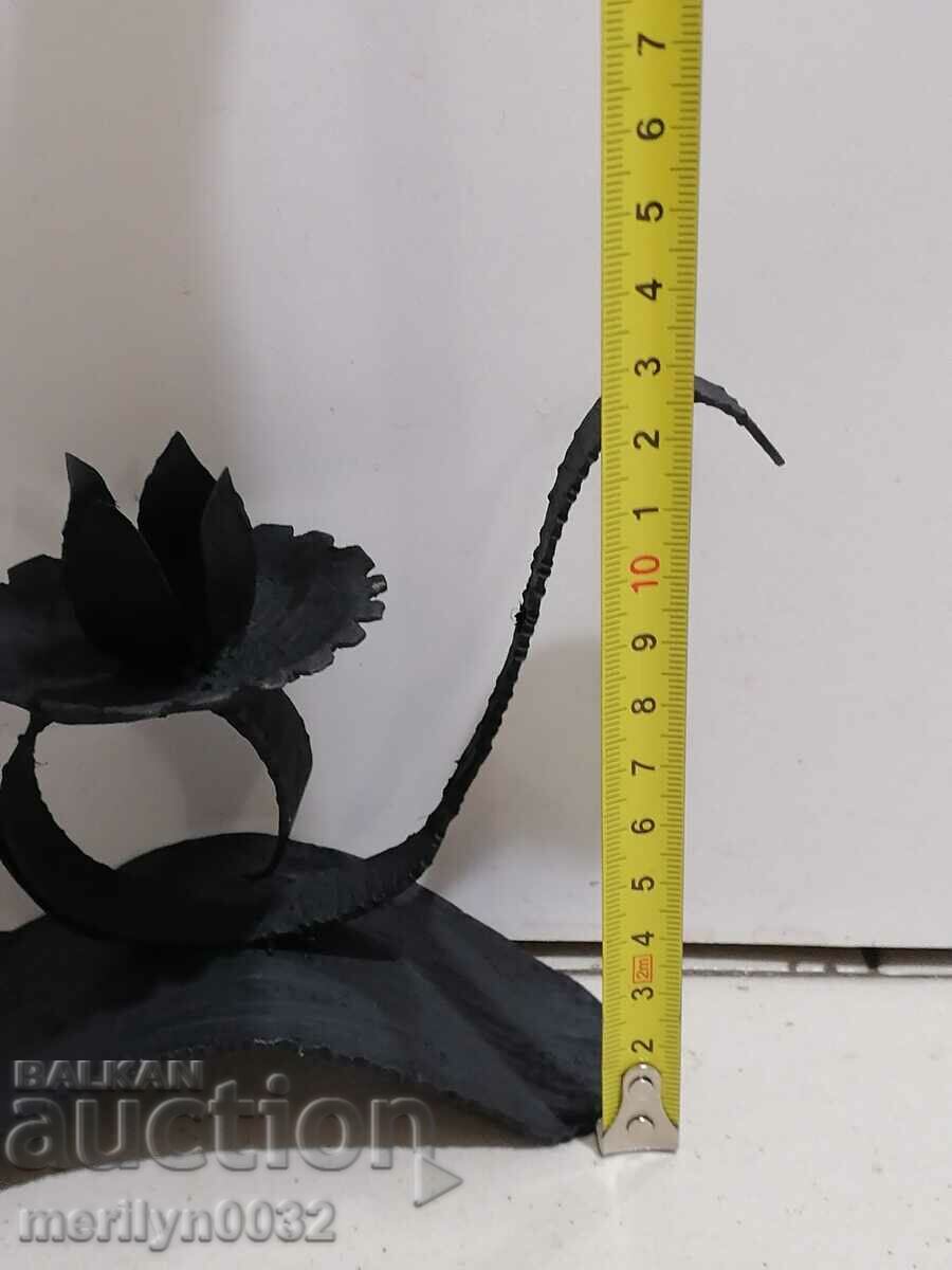 Παράδοση Παλιό λαμπτήρα κηροπήγιο από σφυρήλατο σίδερο