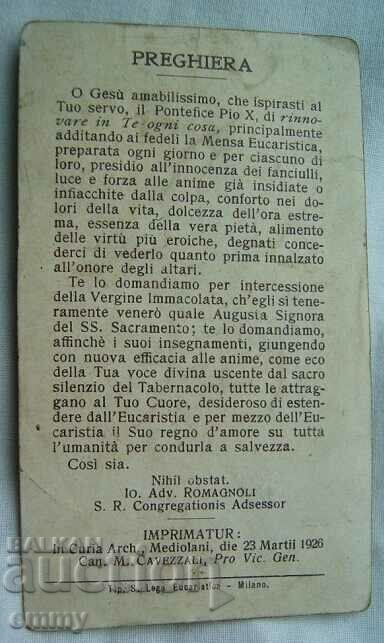 Auction Pope Pius X prayer card Auction Pope Pius X prayer card
