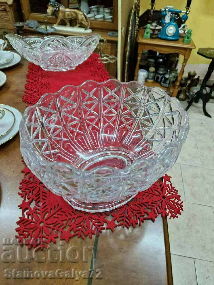 Чудесна антикварна френска кристална купа бомбониера фруктие - 5 Чудесна антикварна френска кристална купа бомбониера фруктие - 5
