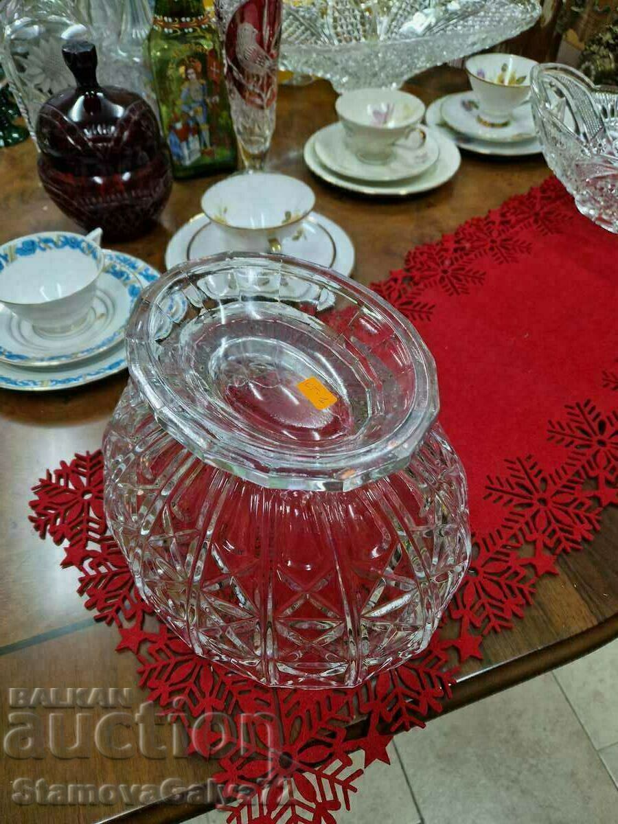 Чудесна антикварна френска кристална купа бомбониера фруктие - 7 Чудесна антикварна френска кристална купа бомбониера фруктие - 7