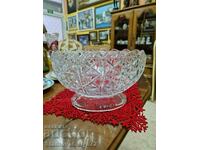 A wonderful antique French crystal bomboniere fruitier bowl