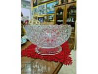 A wonderful antique French crystal bomboniere fruitier bowl