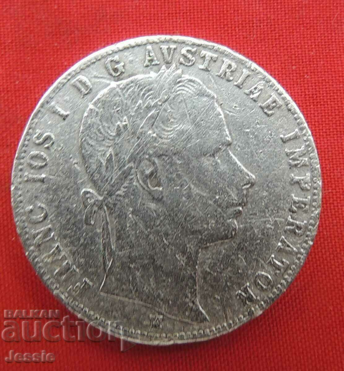 1 florin 1861 Austria argint cu preț € 32.70 | 63.96 BGN