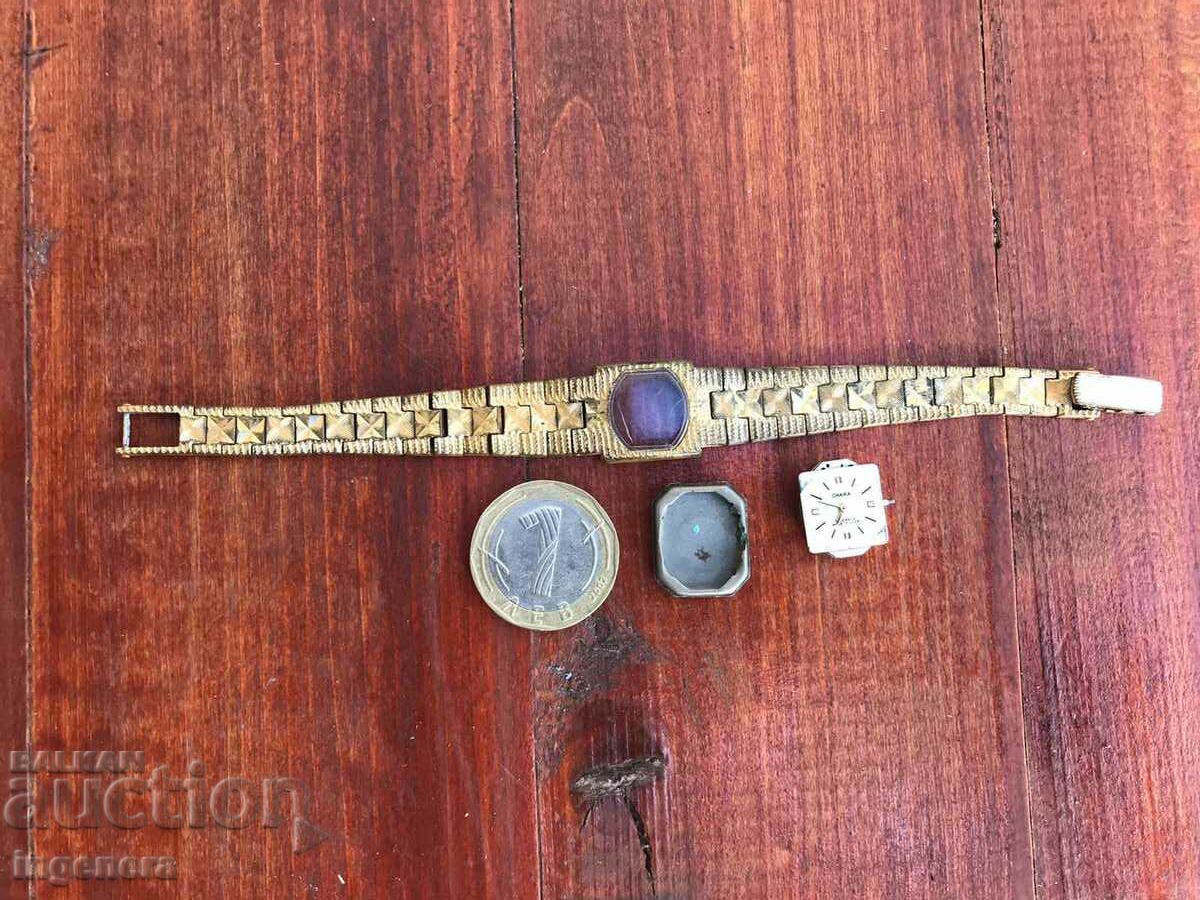 Auction  "CHAIKA" CLOCK "CHAIKA" GOLD PLATES NOT WORKING